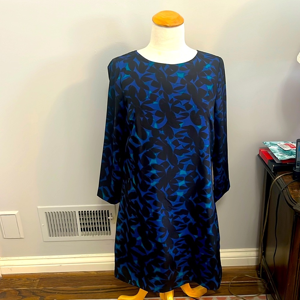 Women’s dress J Crew cobalt blue, black, green size 2
